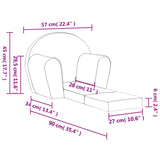 Kids' Sofa Bed Pink Soft Plush - Extra Image