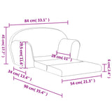 Kids' Sofa Bed 2-Seater Anthracite Soft Plush