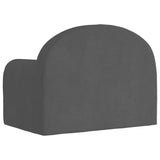 Kids' Sofa Bed Anthracite Soft Plush - Rear View