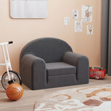 Kids' Sofa Bed Anthracite Soft Plush