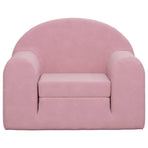 Kids'Sofa Bed Pink Soft Plush