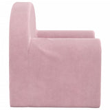 Kids' Sofa Bed Pink Soft Plush