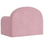 Kids'Sofa Bed Pink Soft Plush