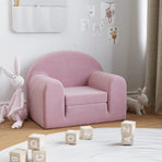 Kids'Sofa Bed Pink Soft Plush