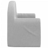 Kids' Sofa Bed 2-Seater Light Grey Soft Plush