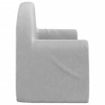 Kids'Sofa Bed 2-Seater Light Grey Soft Plush