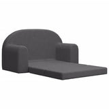 Kids' Sofa Bed 2-Seater Anthracite Soft Plush - Top-Down View