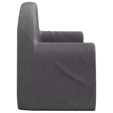Kids' Sofa Bed 2-Seater Anthracite Soft Plush - 45-Degree Angle