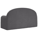 Kids' Sofa Bed 2-Seater Anthracite Soft Plush - Rear View