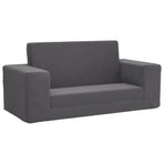 Kids'Sofa Bed 2-Seater Anthracite Soft Plush