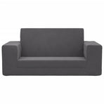 Kids'Sofa Bed 2-Seater Anthracite Soft Plush