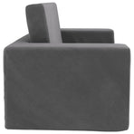 Kids'Sofa Bed 2-Seater Anthracite Soft Plush