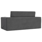 Kids'Sofa Bed 2-Seater Anthracite Soft Plush