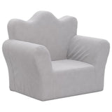 Kids' Sofa Light Grey Soft Plush