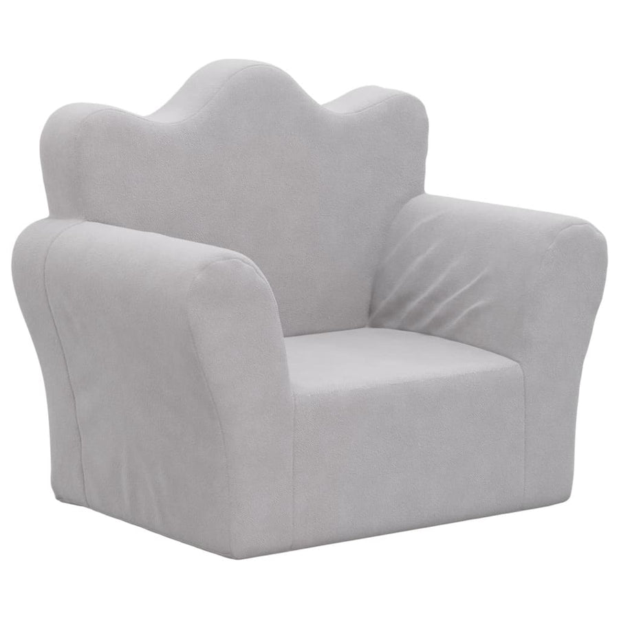 Kids'Sofa Light Grey Soft Plush