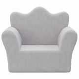 Kids' Sofa Light Grey Soft Plush