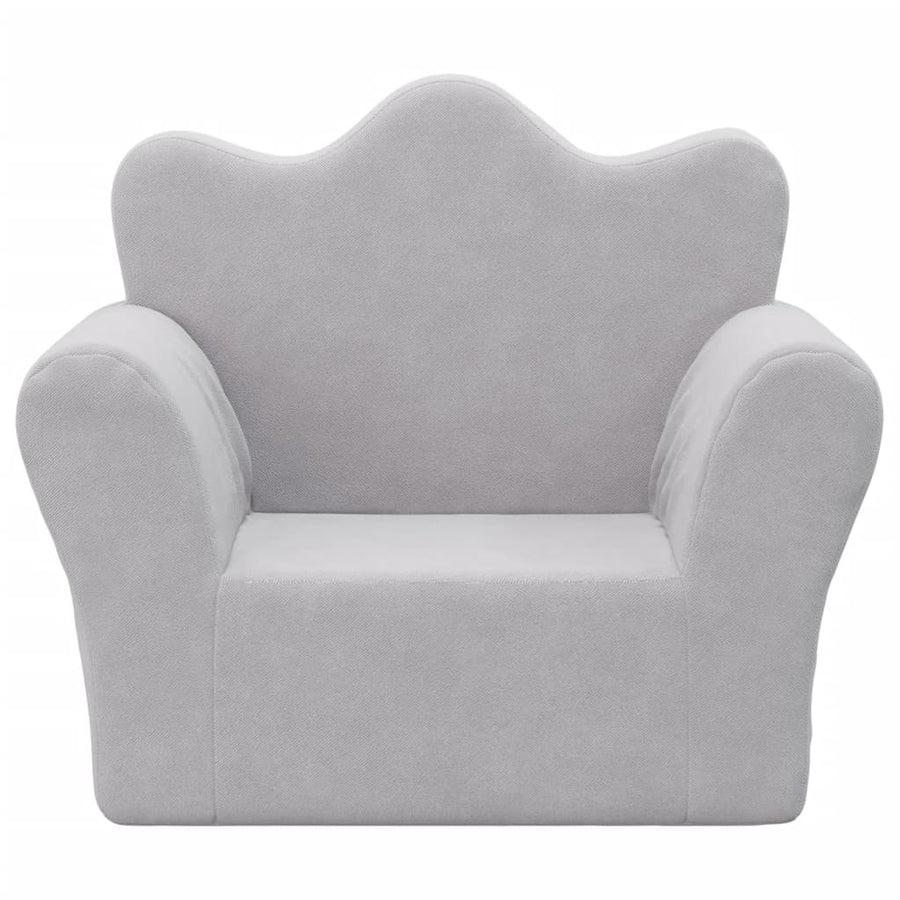 Kids'Sofa Light Grey Soft Plush