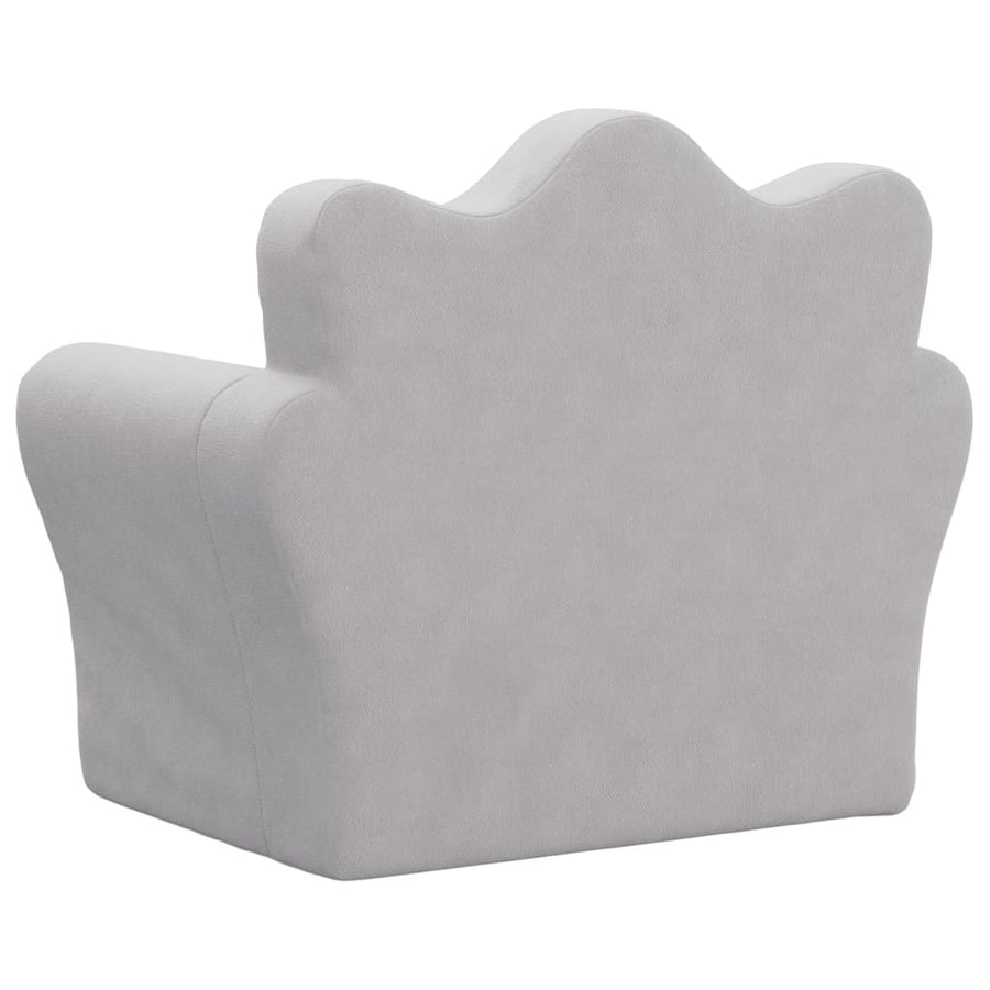 Kids'Sofa Light Grey Soft Plush