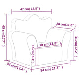 Kids' Sofa Anthracite Soft Plush