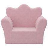 Kids' Sofa Pink Soft Plush