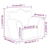 Kids' Sofa Pink Soft Plush - Low Angle