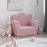 Kids' Sofa Pink Soft Plush