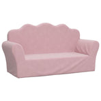 Kids'Sofa 2-Seater Pink Soft Plush