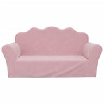 Kids'Sofa 2-Seater Pink Soft Plush