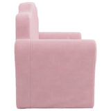 Kids' Sofa 2-Seater Pink Soft Plush