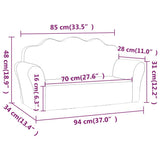 Kids' Sofa 2-Seater Pink Soft Plush