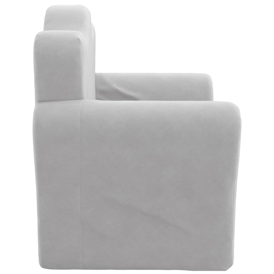 Kids'Sofa Bed Light Grey Soft Plush