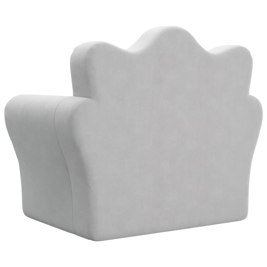 Kids'Sofa Bed Light Grey Soft Plush