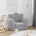 Kids'Sofa Bed Light Grey Soft Plush