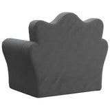 Kids' Sofa Bed Anthracite Soft Plush - Rear View