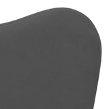 Kids' Sofa Bed Anthracite Soft Plush - Close-Up Angle
