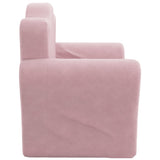 Kids' Sofa Bed Pink Soft Plush