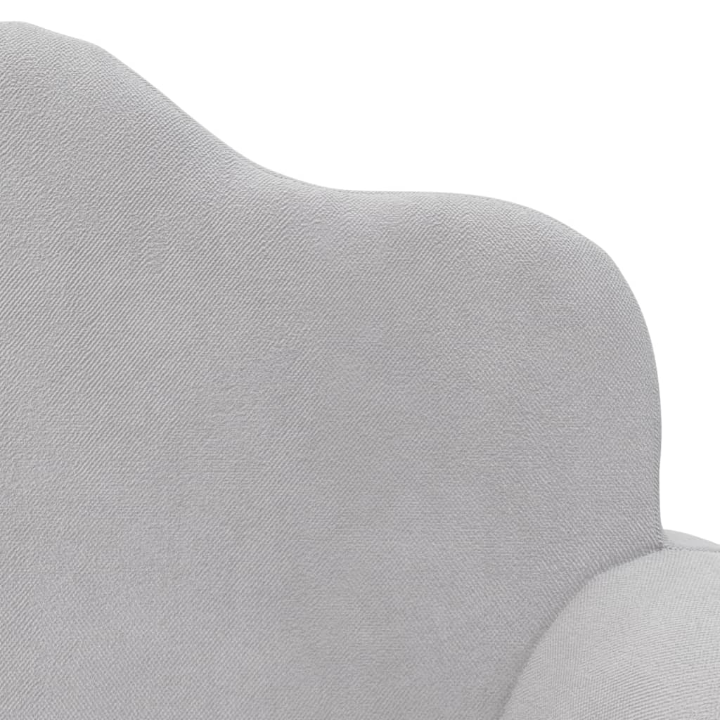 Kids' Sofa Bed 2-Seater Light Grey Soft Plush