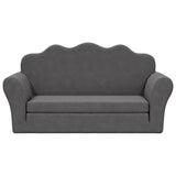 Kids' Sofa Bed 2-Seater Anthracite Soft Plush