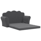 Kids' Sofa Bed 2-Seater Anthracite Soft Plush