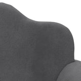Kids' Sofa Bed 2-Seater Anthracite Soft Plush - Close-Up Angle