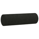 2-Seater Sofa with Throw Pillows Black 120 cm Fabric - Rear View