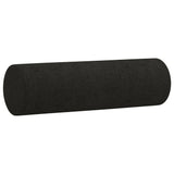 2-Seater Sofa with Throw Pillows Black 140 cm Fabric - Rear View