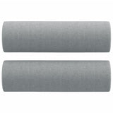 3-Seater Sofa with Throw Pillows Light Grey 180 cm Fabric - 45-Degree Angle