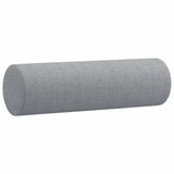 3-Seater Sofa with Throw Pillows Light Grey 180 cm Fabric - Rear View
