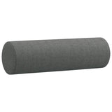 3-Seater Sofa with Throw Pillows Dark Grey 180 cm Fabric - Rear View