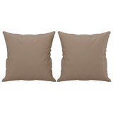 2-Seater Sofa with Throw Pillows Cappuccino 120 cm Faux Leather