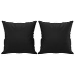2-Seater Sofa with Throw Pillows Black 140 cm Faux Leather