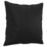 3-Seater Sofa with Throw Pillows Black 180 cm Faux Leather - Rear View