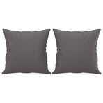 3-Seater Sofa with Throw Pillows Grey 180 cm Faux Leather