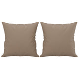 3-Seater Sofa with Throw Pillows Cappuccino 180 cm Faux Leather - 45-Degree Angle